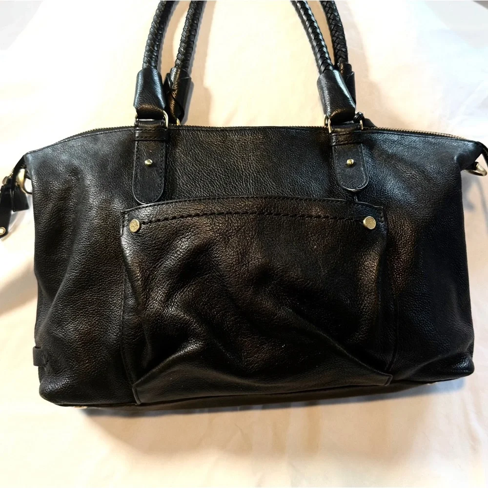 COLE HAAN Vintage Black Leather Medium Sized Handbag - Picture 2 of 10